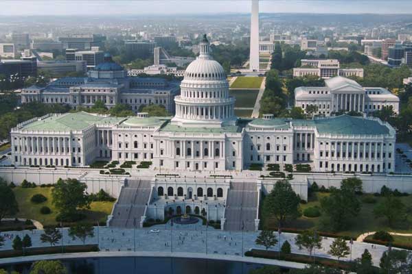 华盛顿特区白宫国会大厦最高法院等建筑3D模型资产下载(Blender) KitBash3D – Washington, D.C.