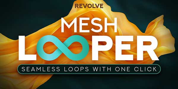 柔体布料无限循环动画Blender插件 Revolve Mesh Looper V1.0