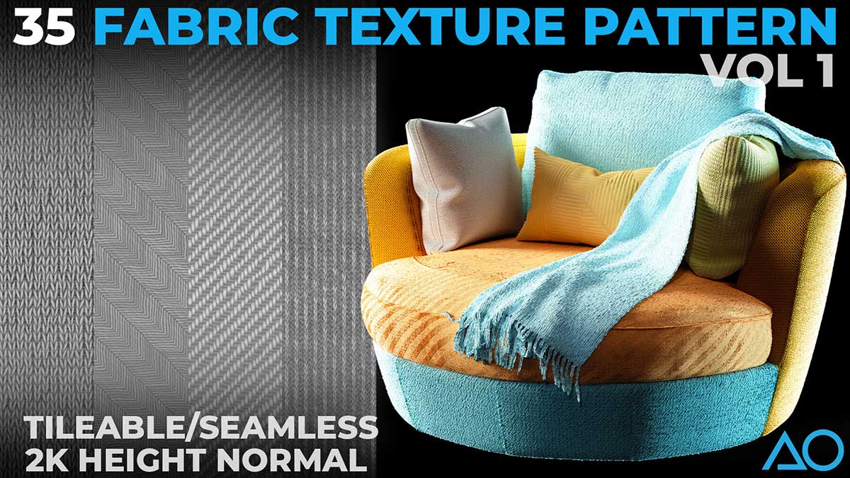 35种2K织物布料纹理贴图布料贴图材质下载 35 Fabric Texture Pattern