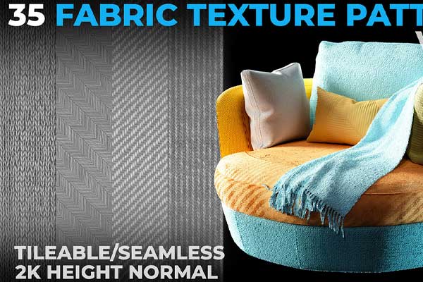 35种2K织物布料纹理贴图布料贴图材质下载 35 Fabric Texture Pattern