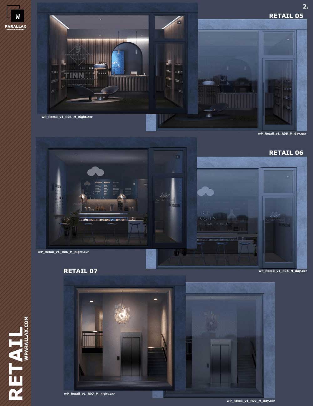 30个零售店贴图商场建筑OSL视差贴图 Retail 1