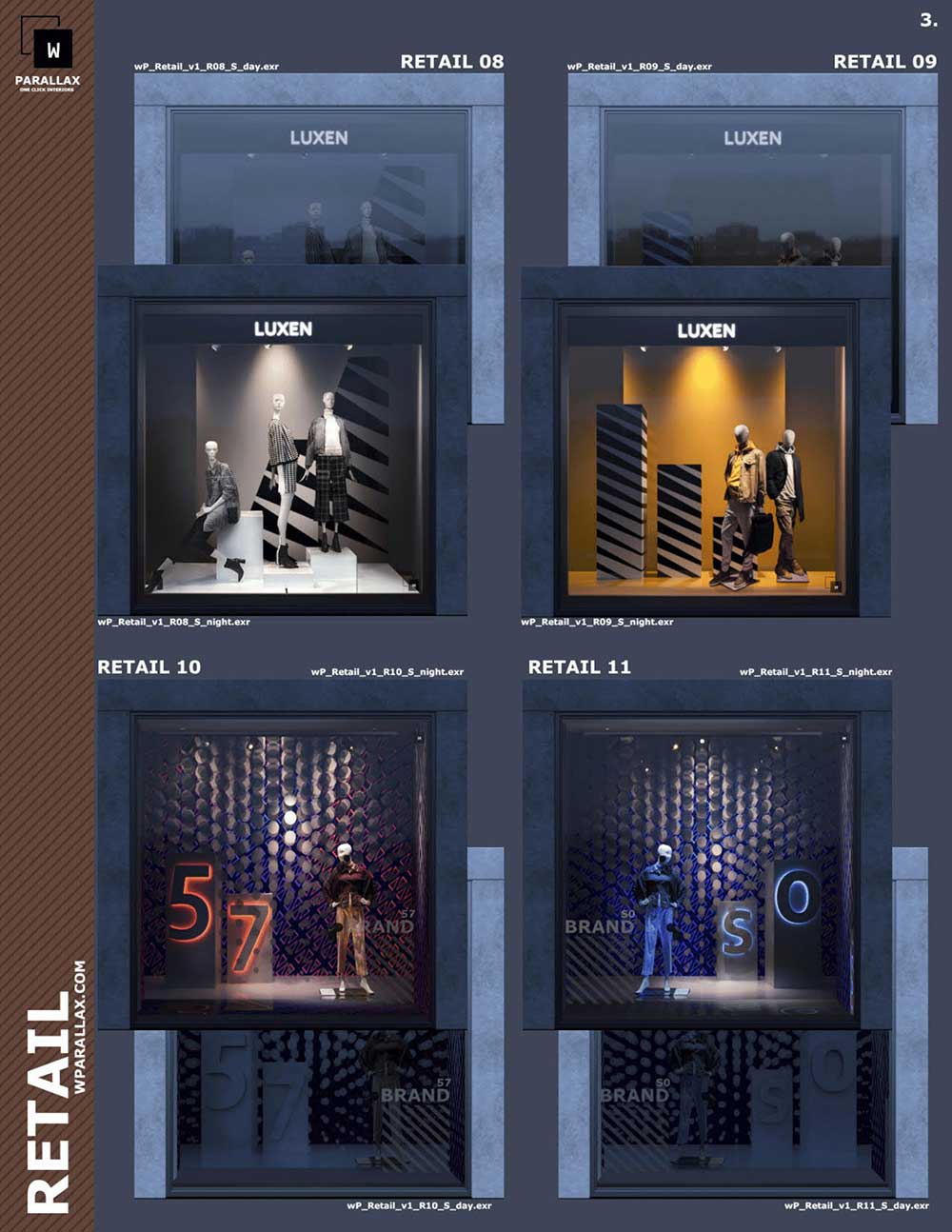 30个零售店贴图商场建筑OSL视差贴图 Retail 1