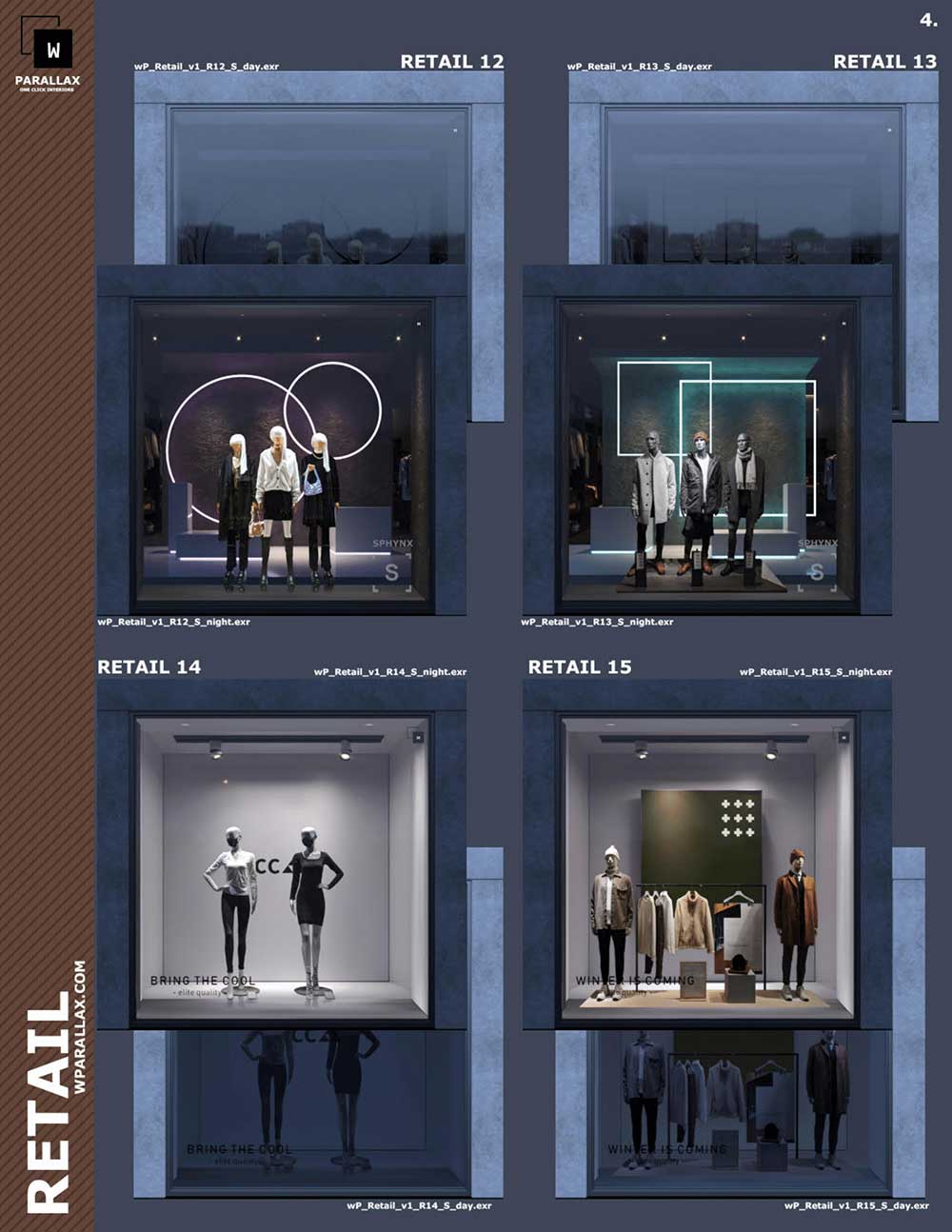 30个零售店贴图商场建筑OSL视差贴图 Retail 1