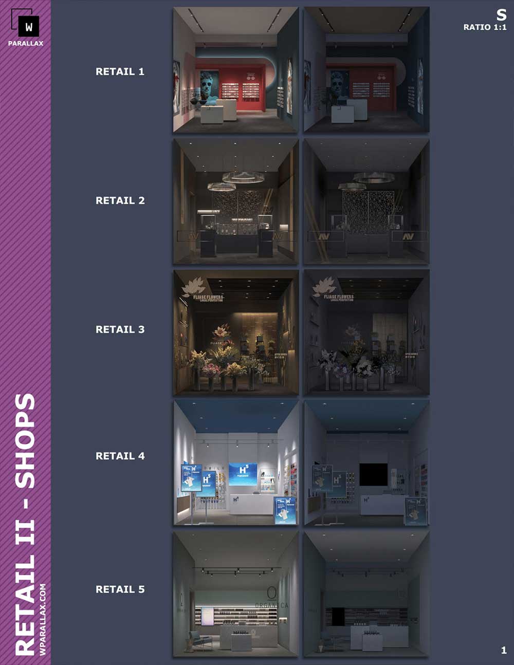 30个零售店视差贴图OSL建筑贴图下载 Retail 2