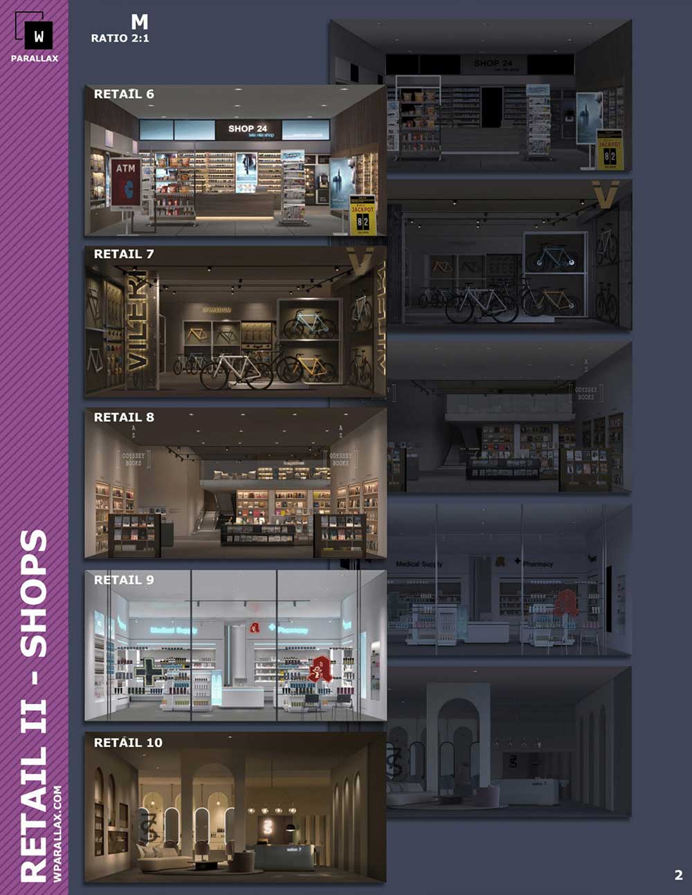 30个零售店视差贴图OSL建筑贴图下载 Retail 2