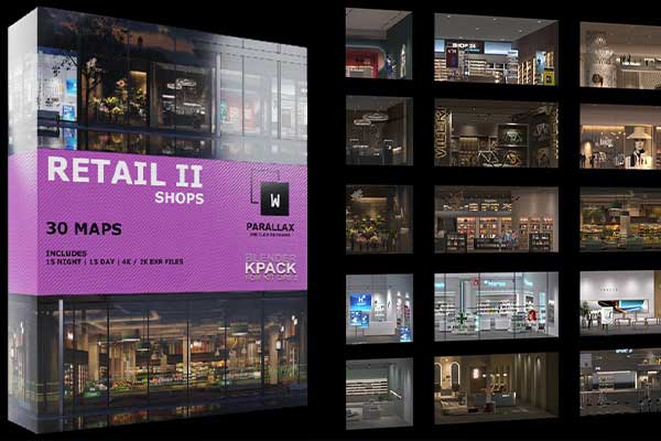 30个零售店视差贴图OSL建筑贴图下载 Retail 2