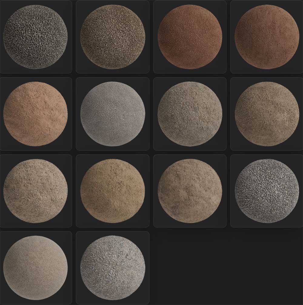 14个GSG灰猩猩碎石砂砾石头预设与贴图下载