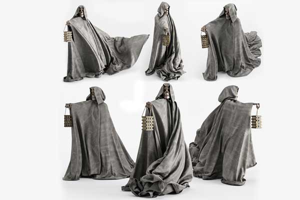 暗黑骷髅模型万圣节元素3D模型下载(C4D,Blender,FBX)