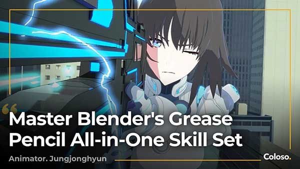 Blender制作2D/3D动漫打斗动作动画全流程教程(中英字幕) Dynamic 2D/3D Action Animation Using Blender