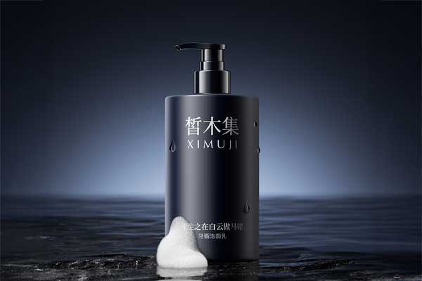 美妆护肤品泡沫电商场景OC渲染工程洗面奶按压瓶C4D模型下载