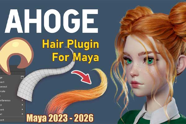 Maya头发制作生成插件 Ahoge 0.9.2 • Hair plugin for Maya