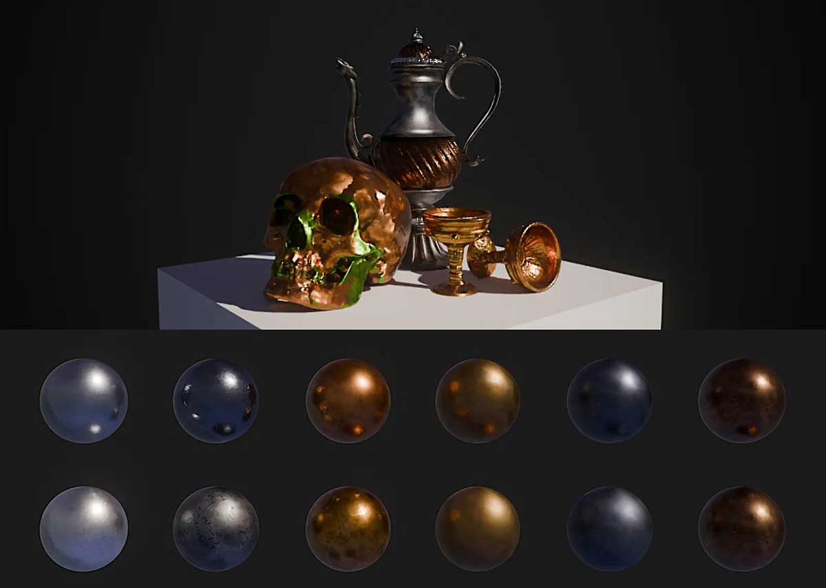 Blender72个卡通风格材质资产预设 Style Mat V1.1