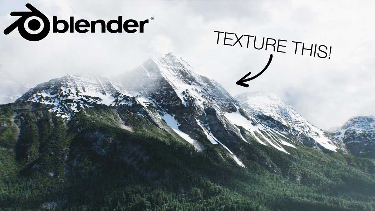 高细节的山地地形3D模型资产下载(Blender,OBJ) Classic Mountain Pack Full (Blender/OBJ格式) + 中文字幕视频教程