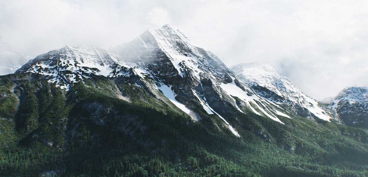 高细节的山地地形3D模型资产下载(Blender,OBJ) Classic Mountain Pack Full (Blender/OBJ格式) + 中文字幕视频教程