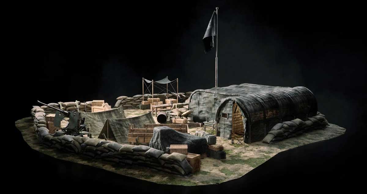 第二次世界大战战场防御工事破损建筑场景3D模型合集下载(C4D,Blender,3DS MAX,Maya,Houdini/Unity/UE,FBX/OBJ)