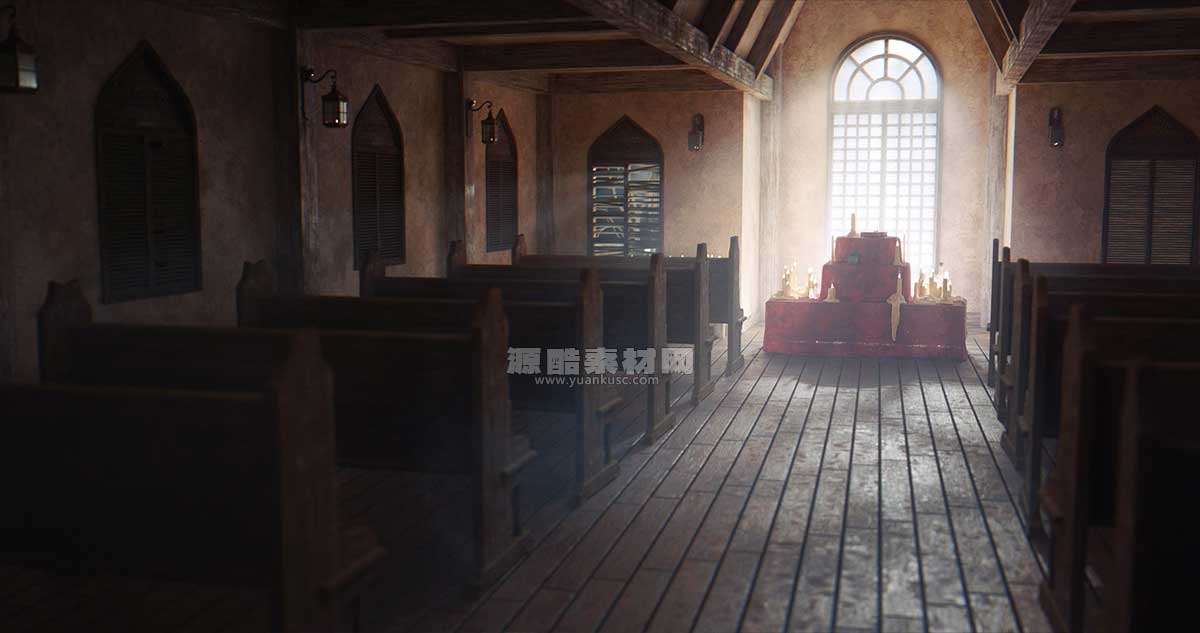 惊悚阴森恐怖小镇楼房木屋建筑3D模型资产(C4D,Blender,3DS MAX,Unity,UE,FBX/OBJ) kitbash3d lovecraft