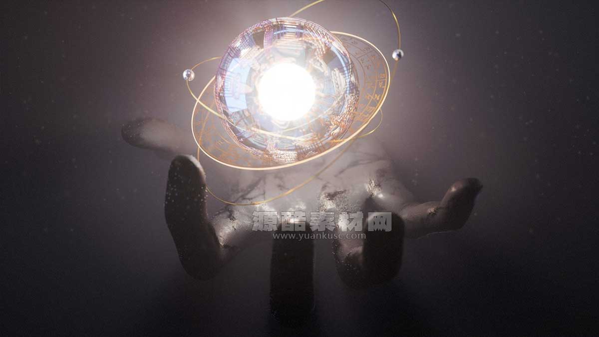 C4D骨骼绑定手3D模型+预设 Rigged Hand in Cinema 4D [C4D/Xpresso]