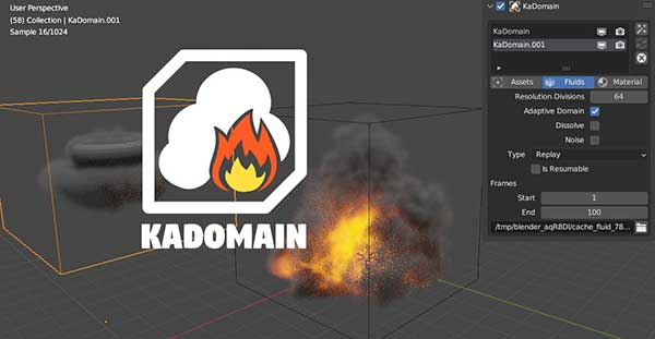 多域物理模拟Blender插件 Kadomain V1.2.11 + 使用教程