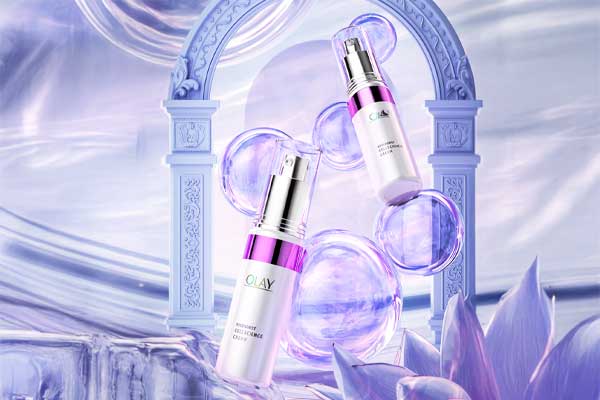 C4D化妆品按压瓶子气泡水分子场景OC渲染工程美妆精华液3D模型