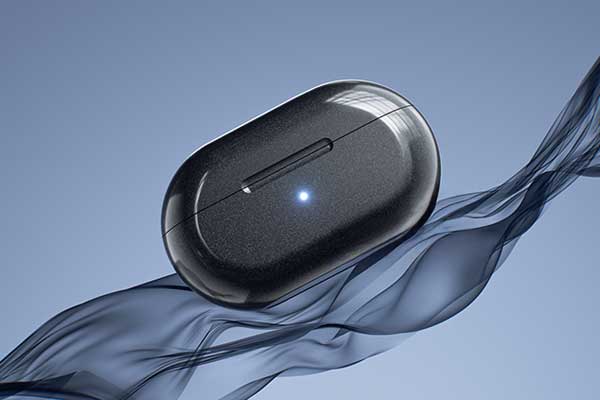 C4D飘带蓝牙耳机充电盒3C产品场景OC渲染工程耳机充电盒3D模型