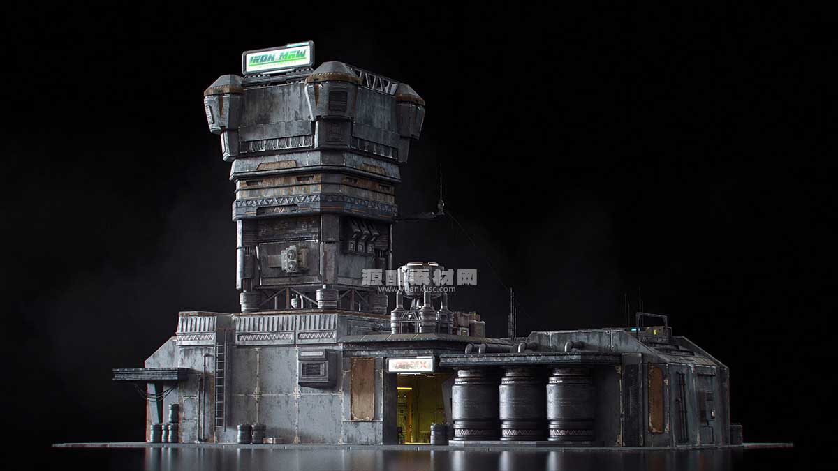 赛博朋克风格黑市市场交易场景建筑3D模型资产(Blender) Kitbash3D – Black Market