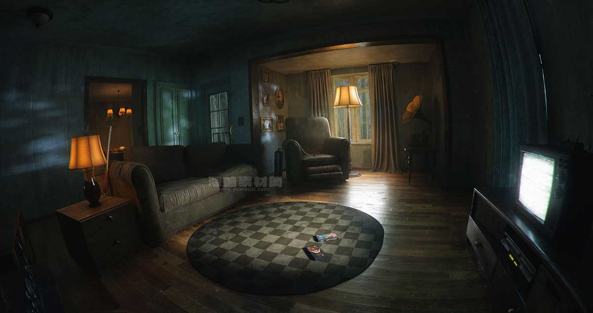 Blender惊悚恐怖之屋场景3D模型 KitBash3D – House of Horror