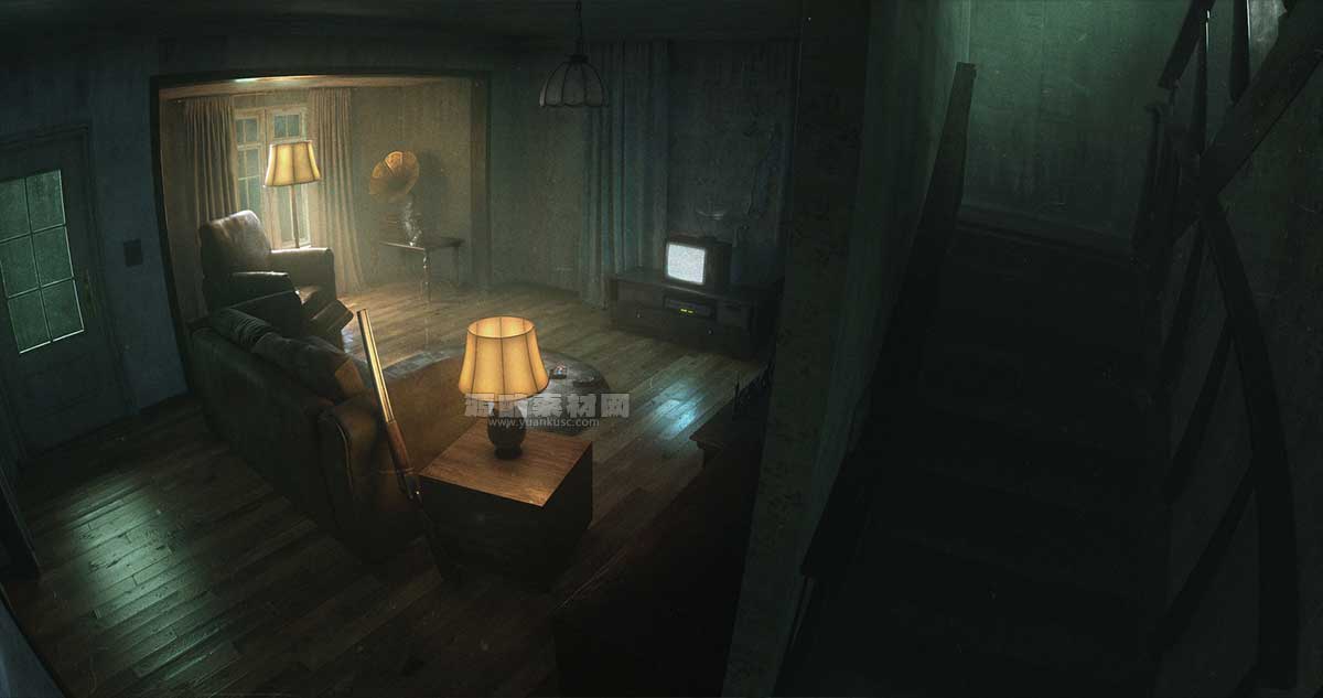 Blender惊悚恐怖之屋场景3D模型 KitBash3D – House of Horror