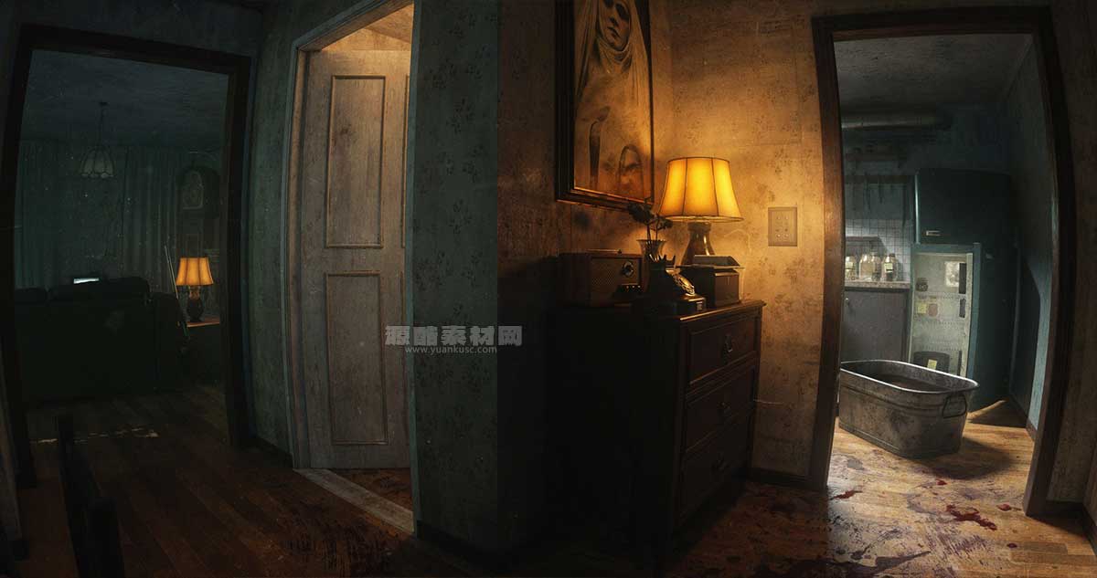 Blender惊悚恐怖之屋场景3D模型 KitBash3D – House of Horror