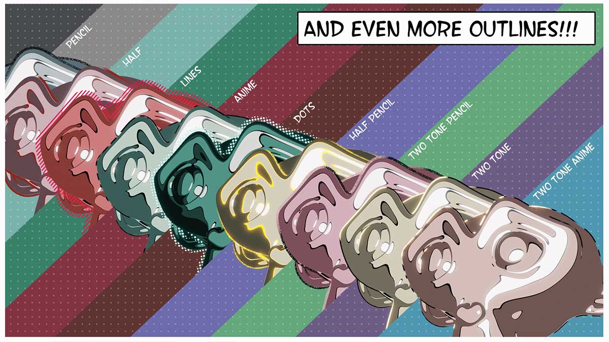 Blender卡通动漫程序化渲染着色器 Sakuga Toon Shader Cycles & Eevee