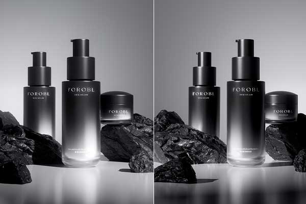 C4D黑色美妆按压护肤品OC渲染工程护肤品C4D模型