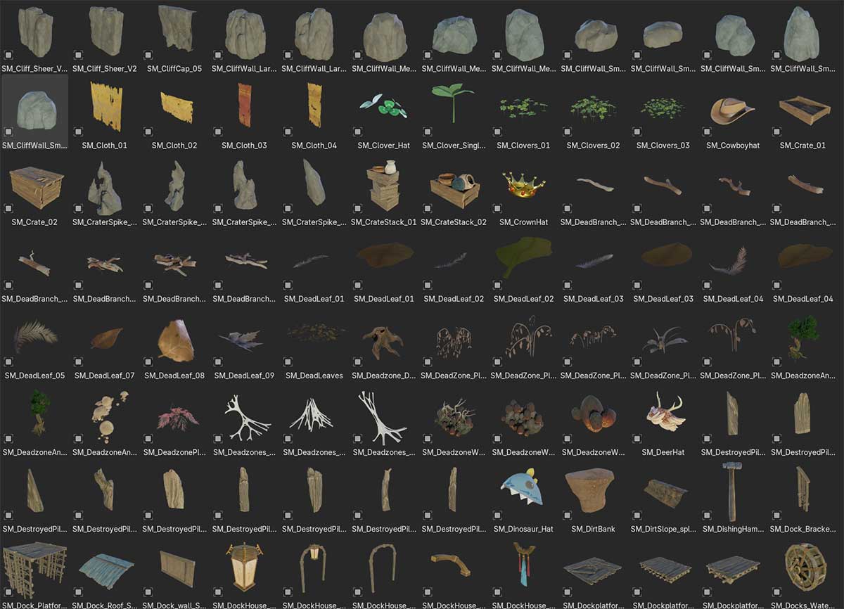 Blender中世纪奇幻游戏Kena: Bridge of Spirits角色场景道具3D模型资产 Kena Bridge of Spirits Asset Library