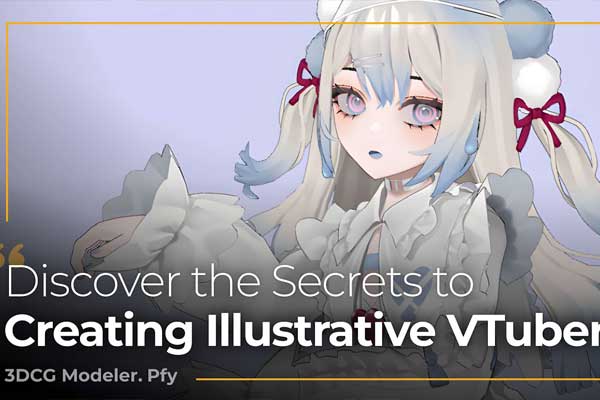 Maya/CSP二次元VTuber虚拟主播建模贴图绑定视频教程(中英文字幕) Coloso – Design Illustrative VTubers with 3D Modeling