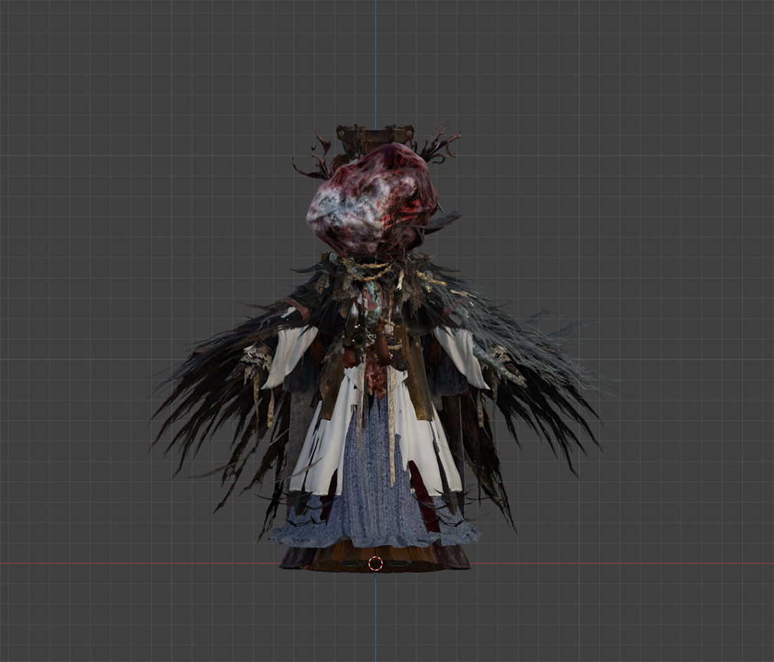 Blender血源诅咒游戏恐怖角色3D模型资产 Bloodborne Characters Collection