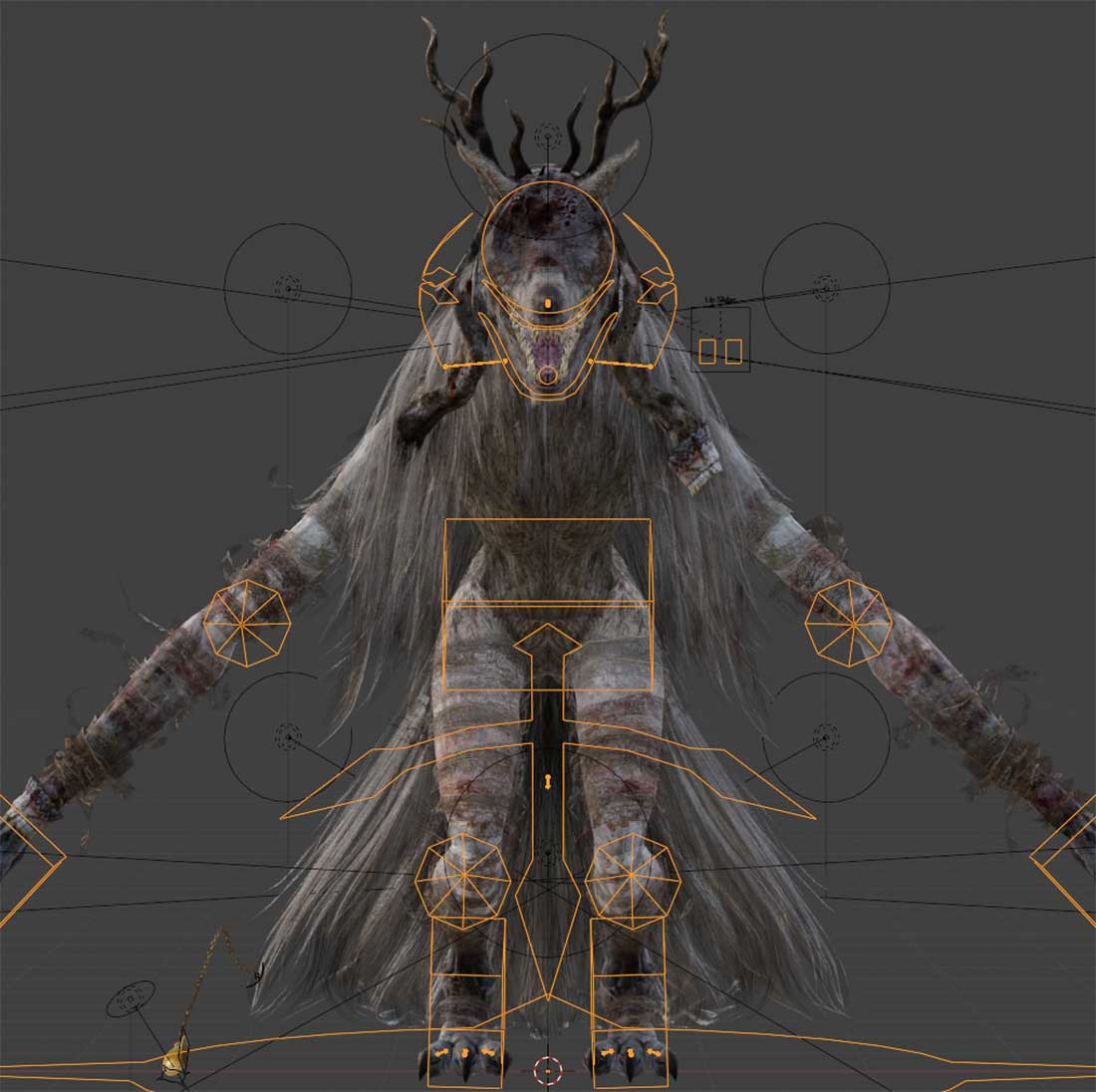 Blender血源诅咒游戏恐怖角色3D模型资产 Bloodborne Characters Collection