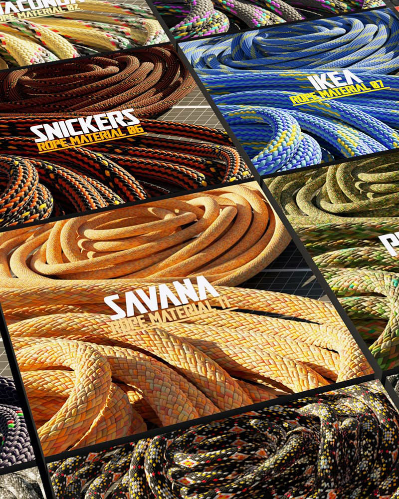 27组绳子贴图纹理编织绳纹理贴图