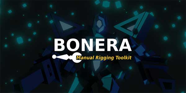 Blender人物角色3D模型骨骼手动绑定工具插件 Bonera v1.8.0