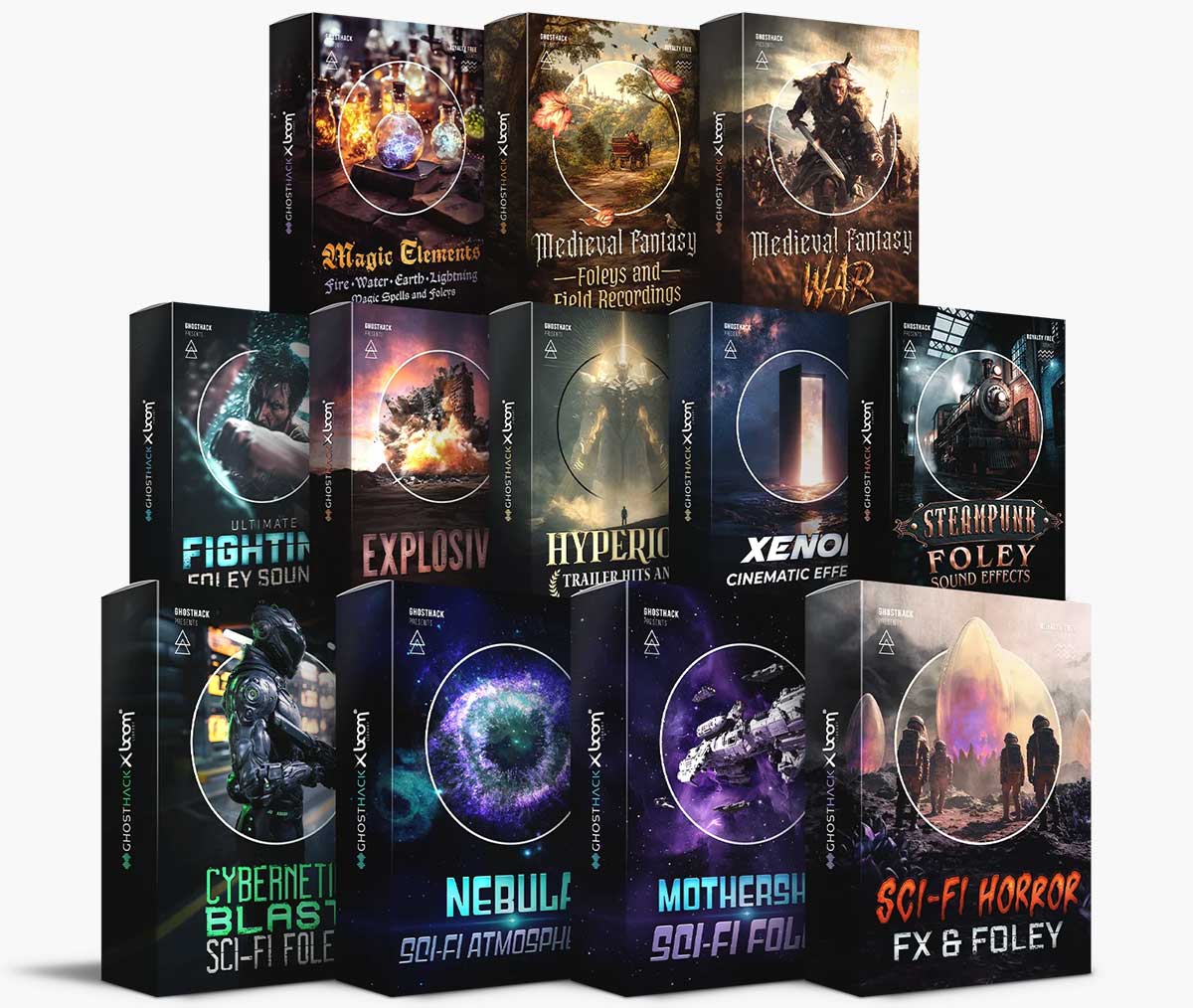 3700组12套全新影视后期科幻氛围和拟音音效素材包 Ghosthack x Boom Library Sound FX & Foley Bundle