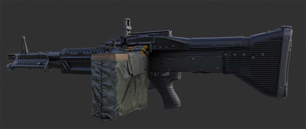 Blender使命召唤:黑色行动冷战游戏中的3D武器模型资产 Cold war Weapons asset library