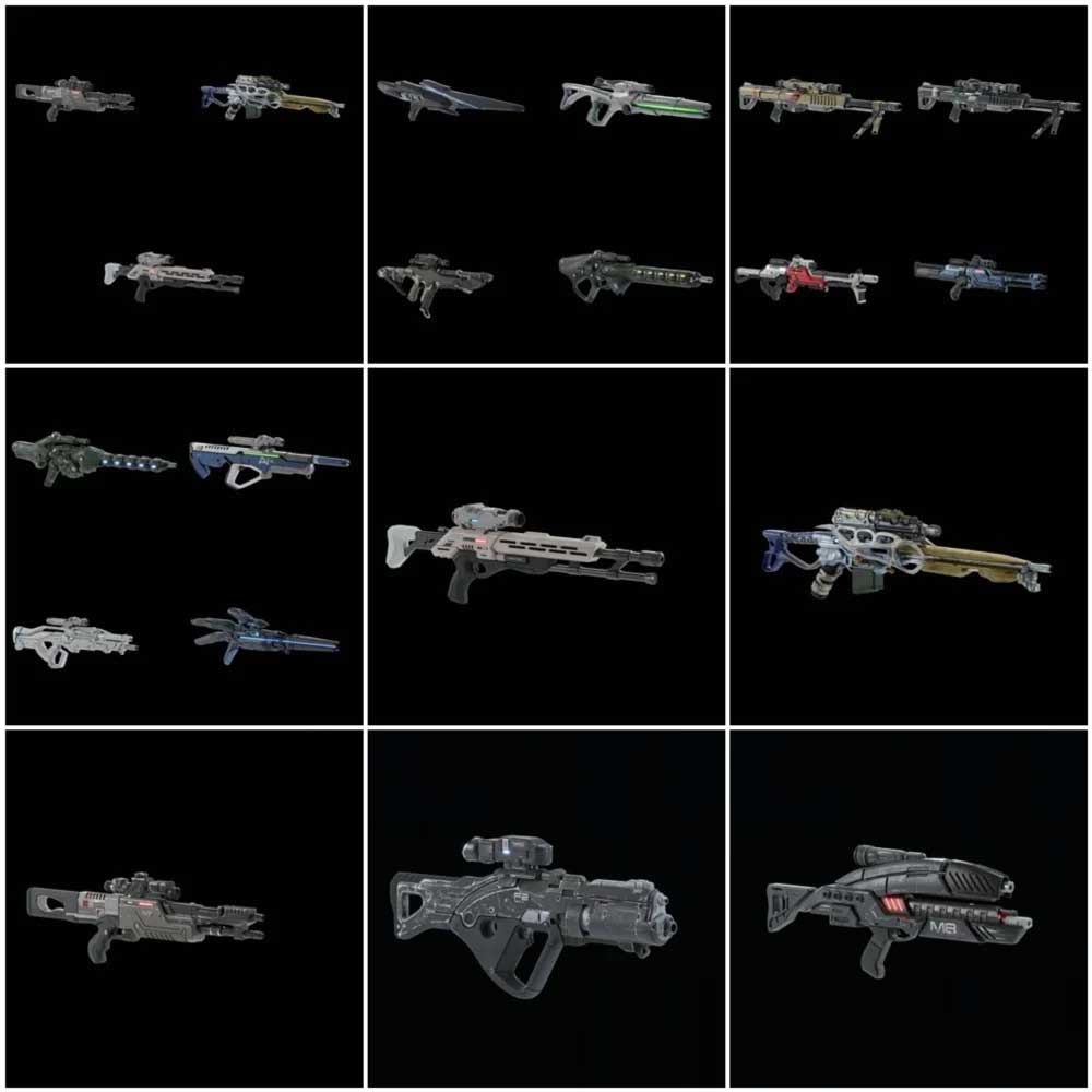 Blender质量效应仙女座游戏武器3D模型资产