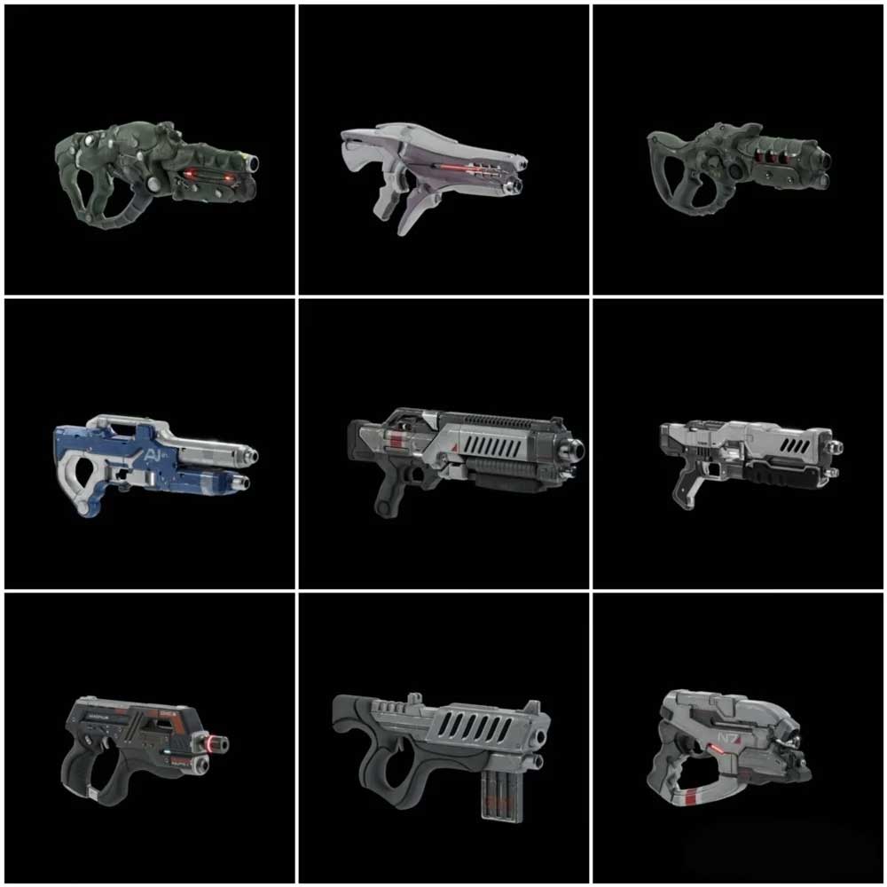 Blender质量效应仙女座游戏武器3D模型资产