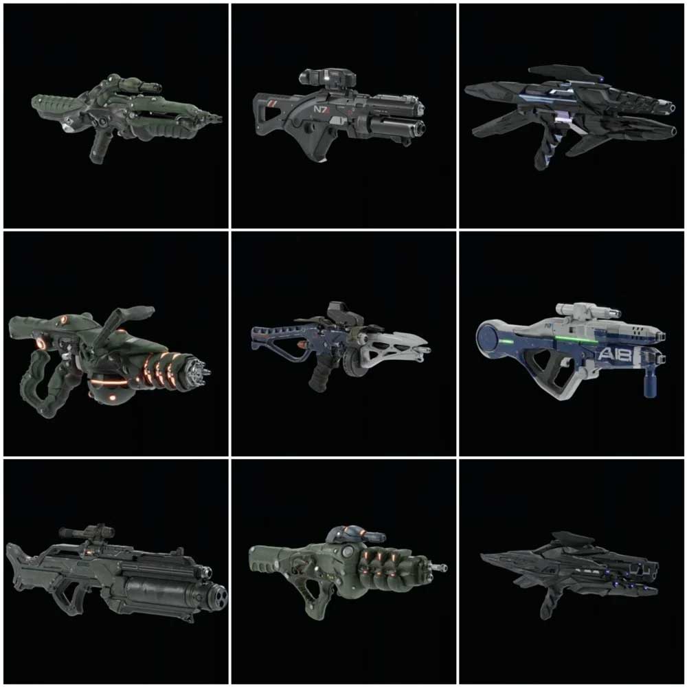 Blender质量效应仙女座游戏武器3D模型资产