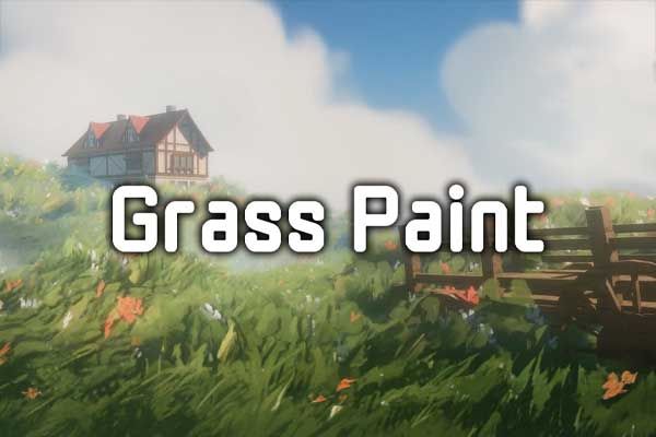 Blender卡通风格化动态草地模型资产库 Stylized Animated Grass – Grass Paint V2.0