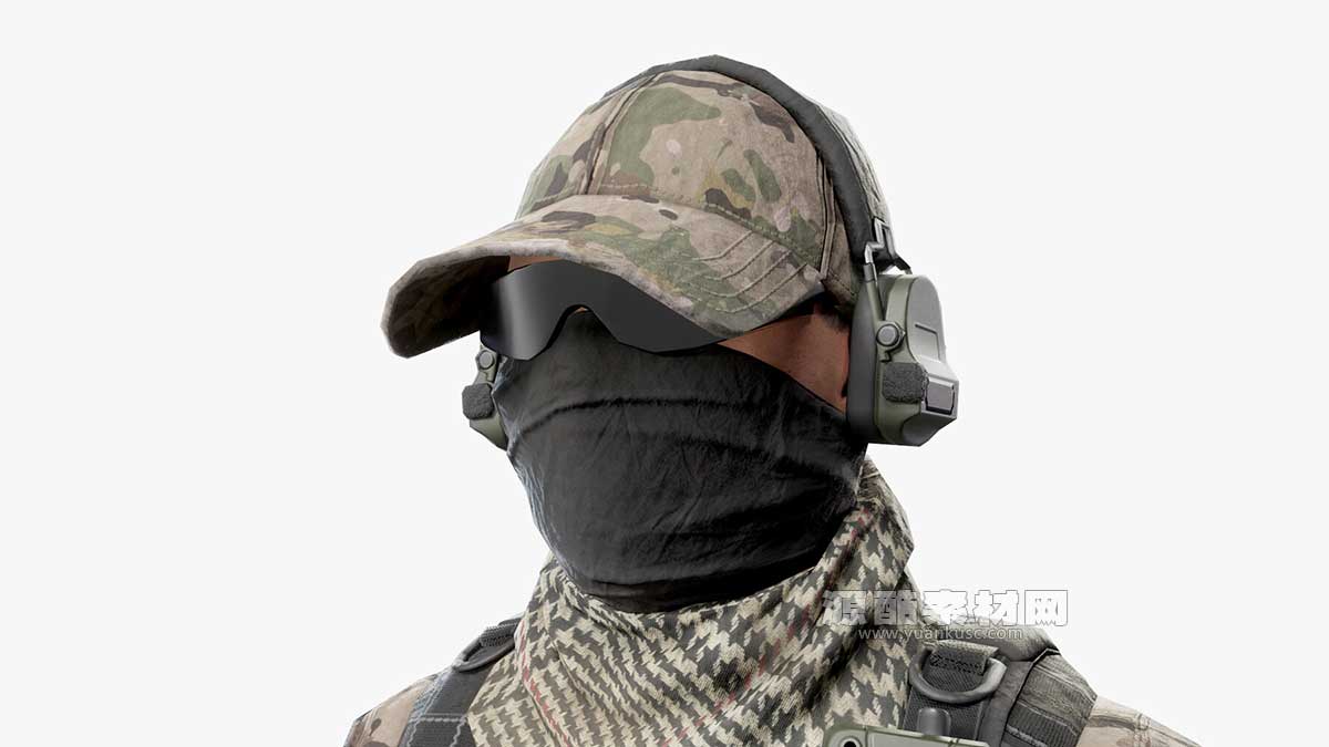 现代突击士兵低多边形3D模型资产下载(Blender,FBX,OBJ)