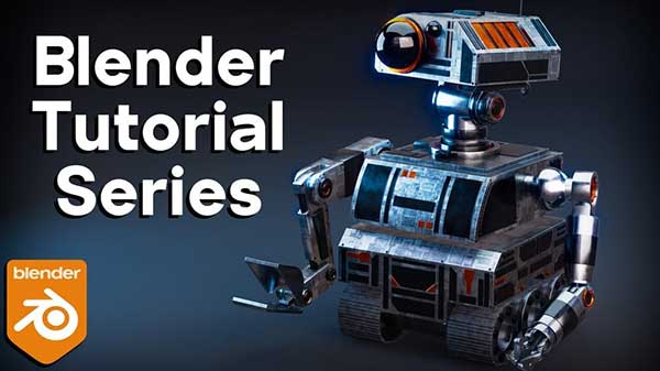 Blender瓦力科幻工程机器人建模材质绑定动画视频教程(中英字幕) Sci-Fi Construction Robot (Blender Tutorial Series)