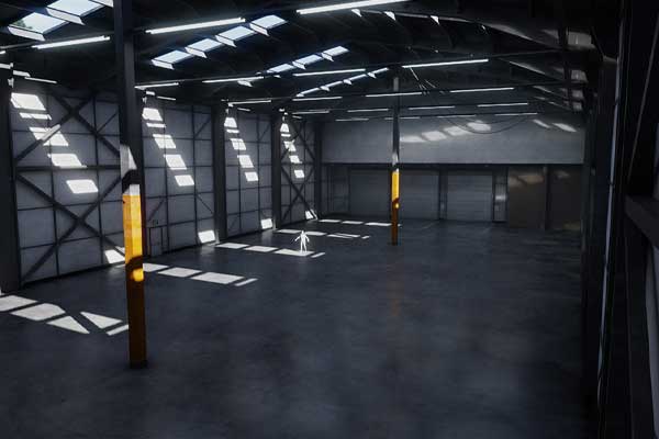 Blender仓库内部3D模型资产 Industrial Warehouse