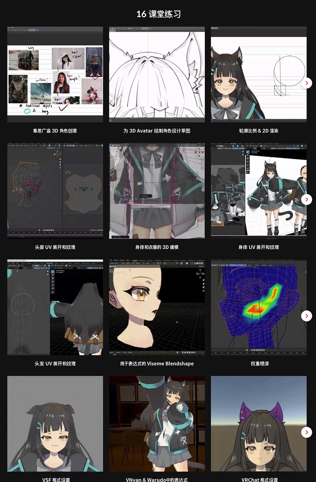 Blender从草图到3D VTuber角色建模动画视频教程(中英文字幕) Coloso – From Sketch to 3D Anime Avatar: Exploring Applications