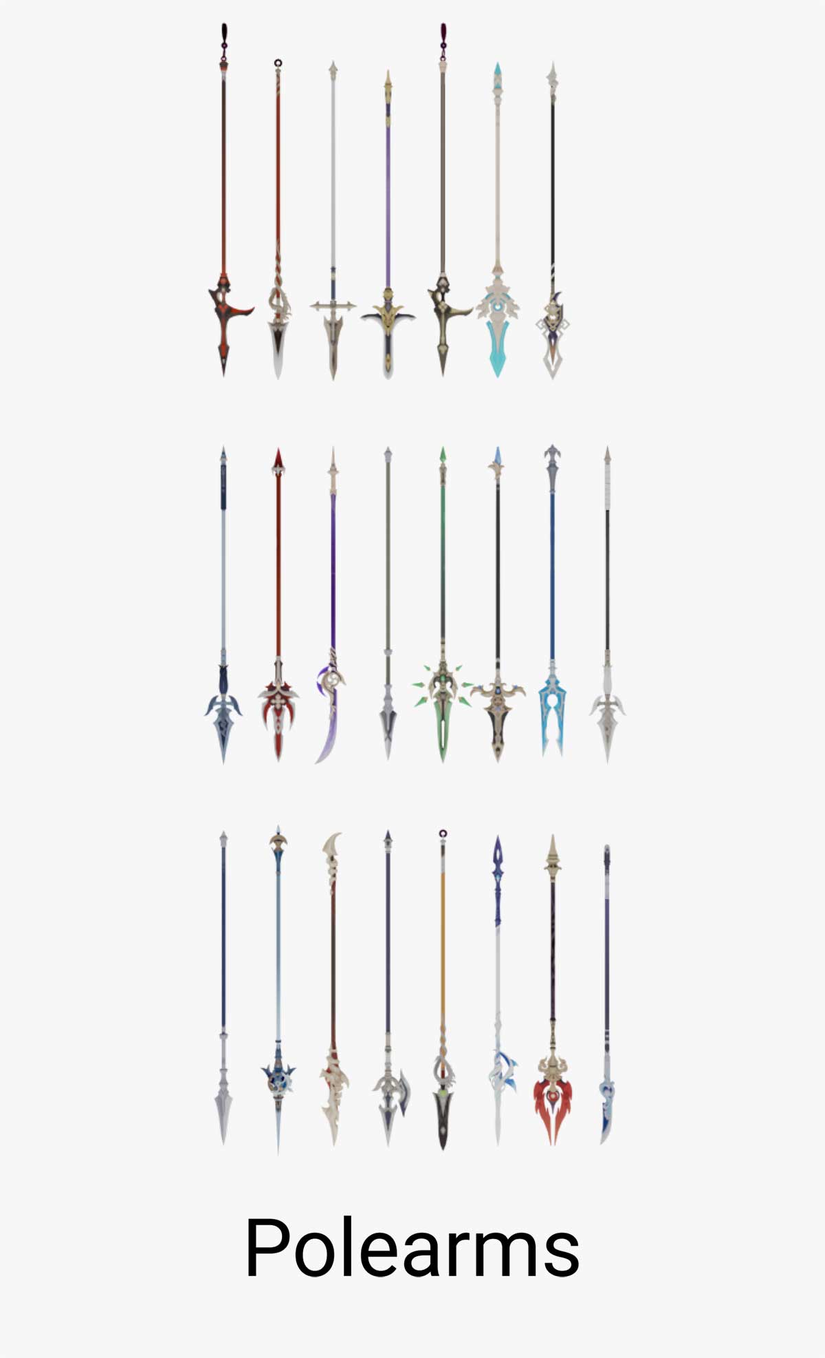 Blender原神武器3D模型资产包 Genshin Impact Weapon Pack