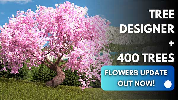 Blender400种程序化树木模型生成器资产预设 Treedesigner + 400 Procedural Trees