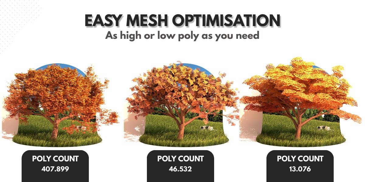 Blender400种程序化树木模型生成器资产预设 Treedesigner + 400 Procedural Trees