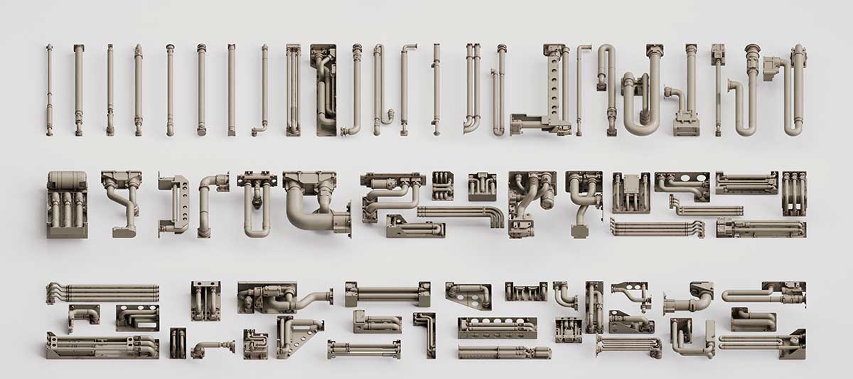 700+工业机械细节零件3D模型(Blender,FBX通用格式)